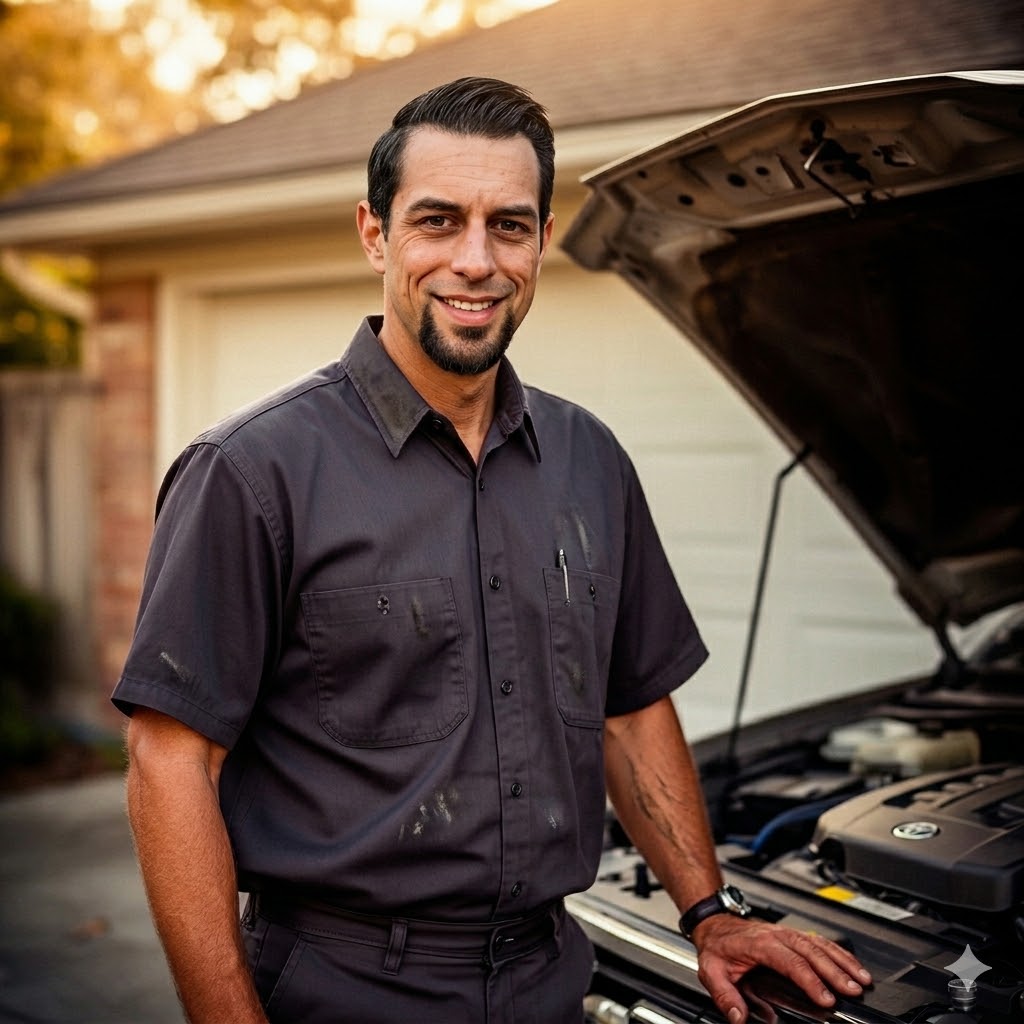 Daniel, owner of Ventura Industries, working on a vehicle